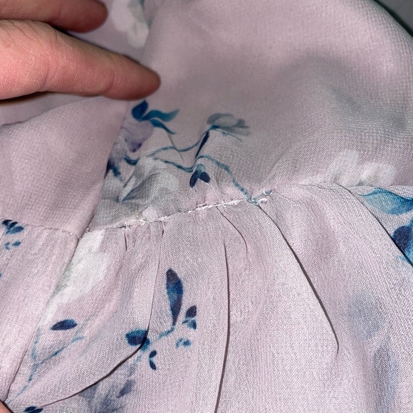 Ieena for Mac Duggal Floral Print V Neck Maxi Dress Womens Size 14 - Picture 8 of 8